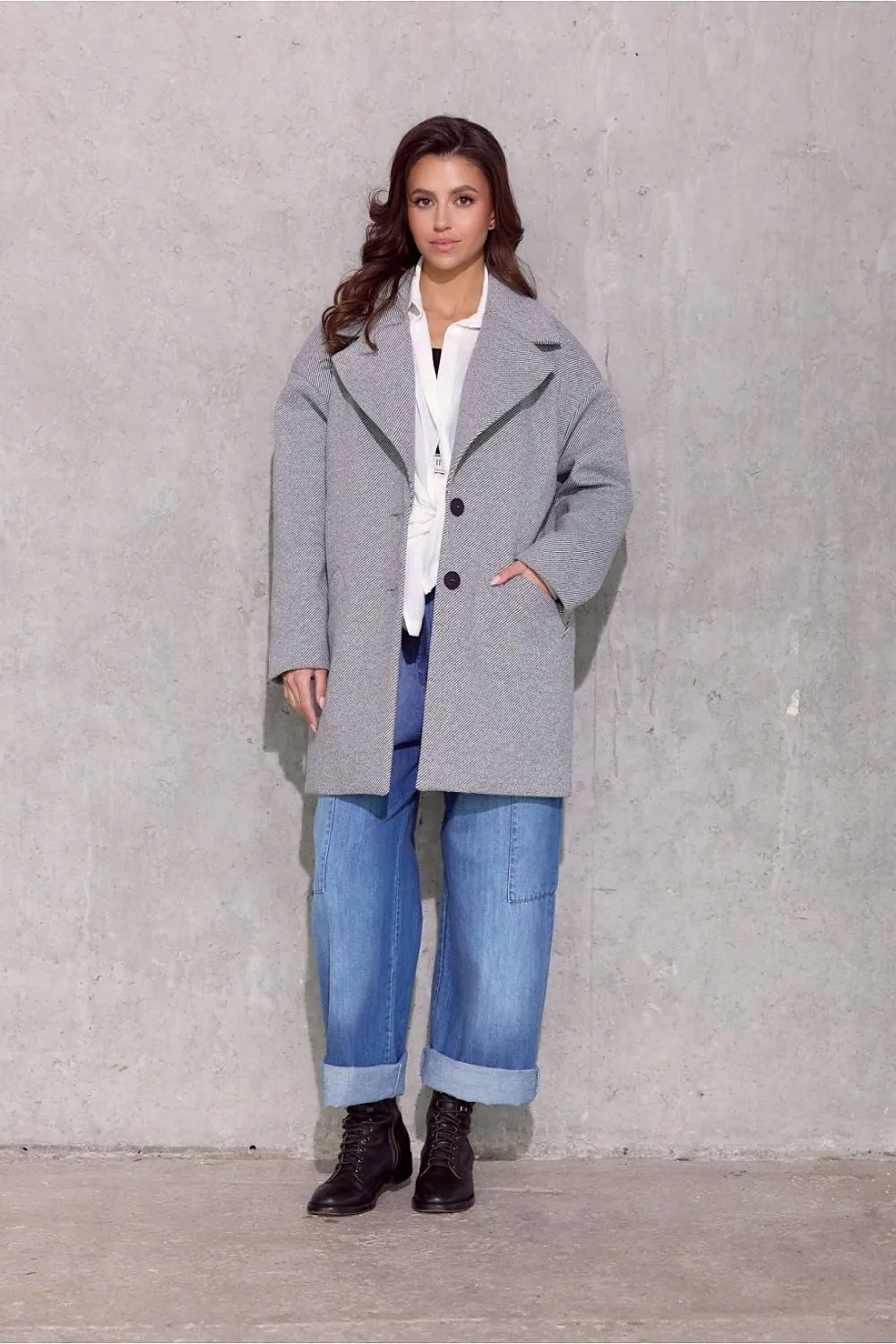 Chic Oversized Double-Breasted Coat