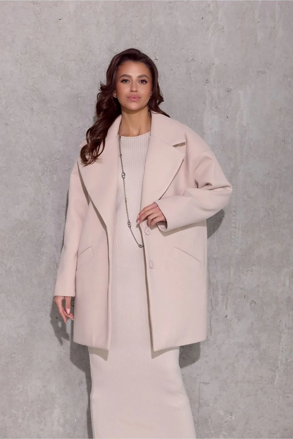 Chic Oversized Double-Breasted Coat