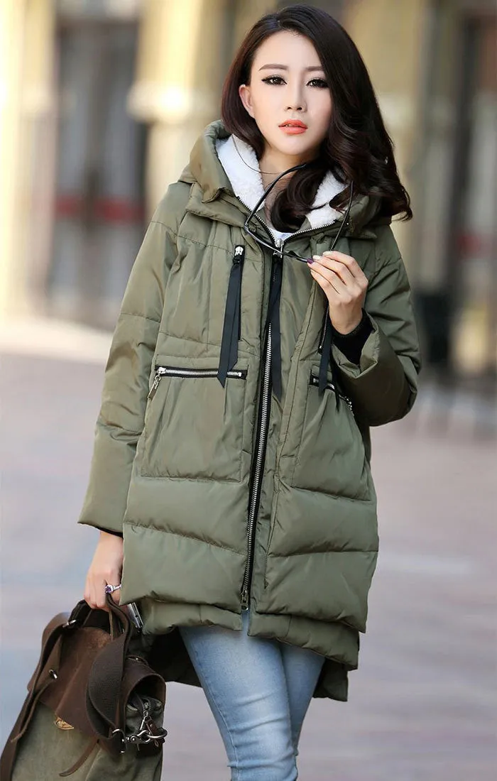 Coats And Jackets Woman Down Casual Jacket Plus Hooded Coat Long Style Parka Womens Jackets