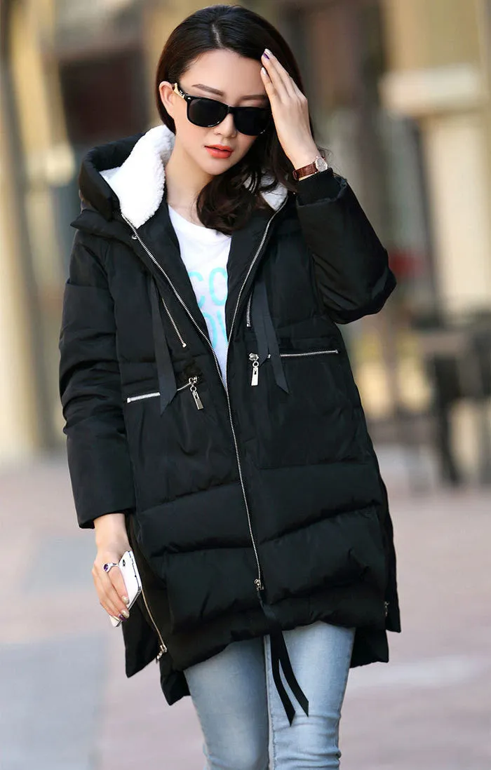 Coats And Jackets Woman Down Casual Jacket Plus Hooded Coat Long Style Parka Womens Jackets