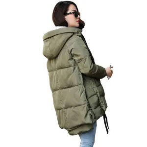 Coats And Jackets Woman Down Casual Jacket Plus Hooded Coat Long Style Parka Womens Jackets