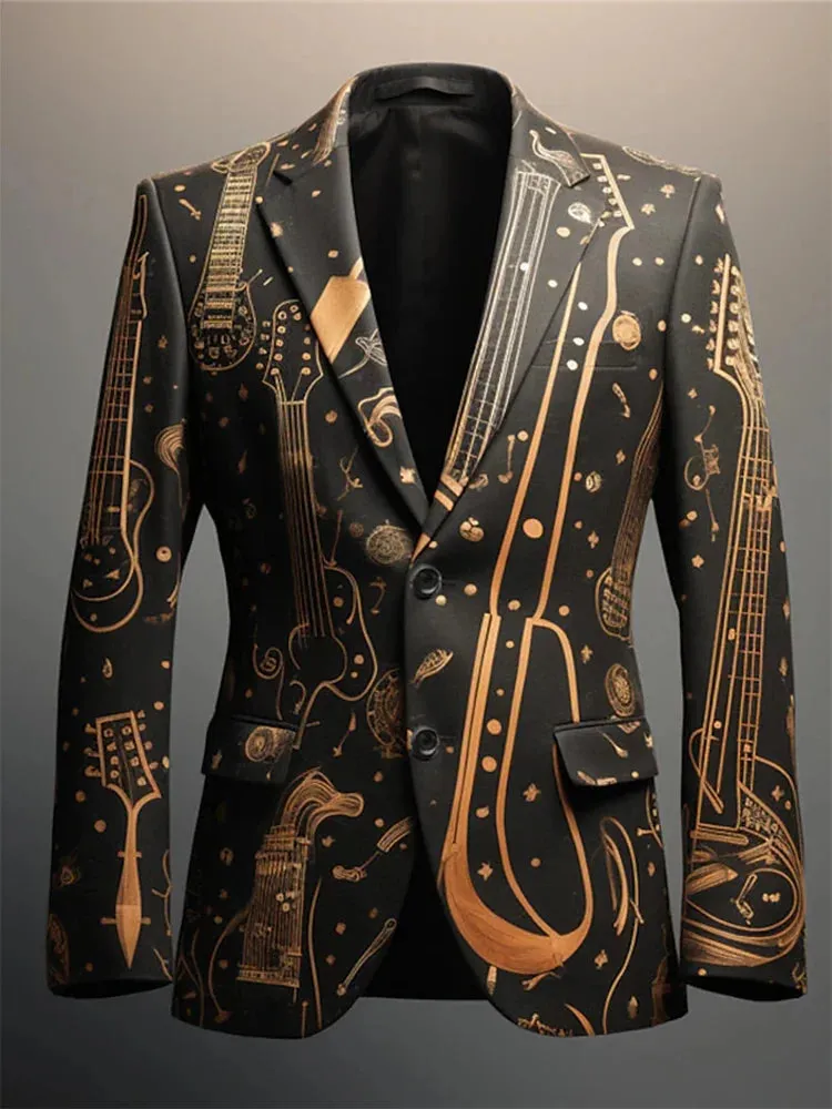 Color Pattern New Men's Suit Art Trend Outdoor Casual Dress Party Casual Top