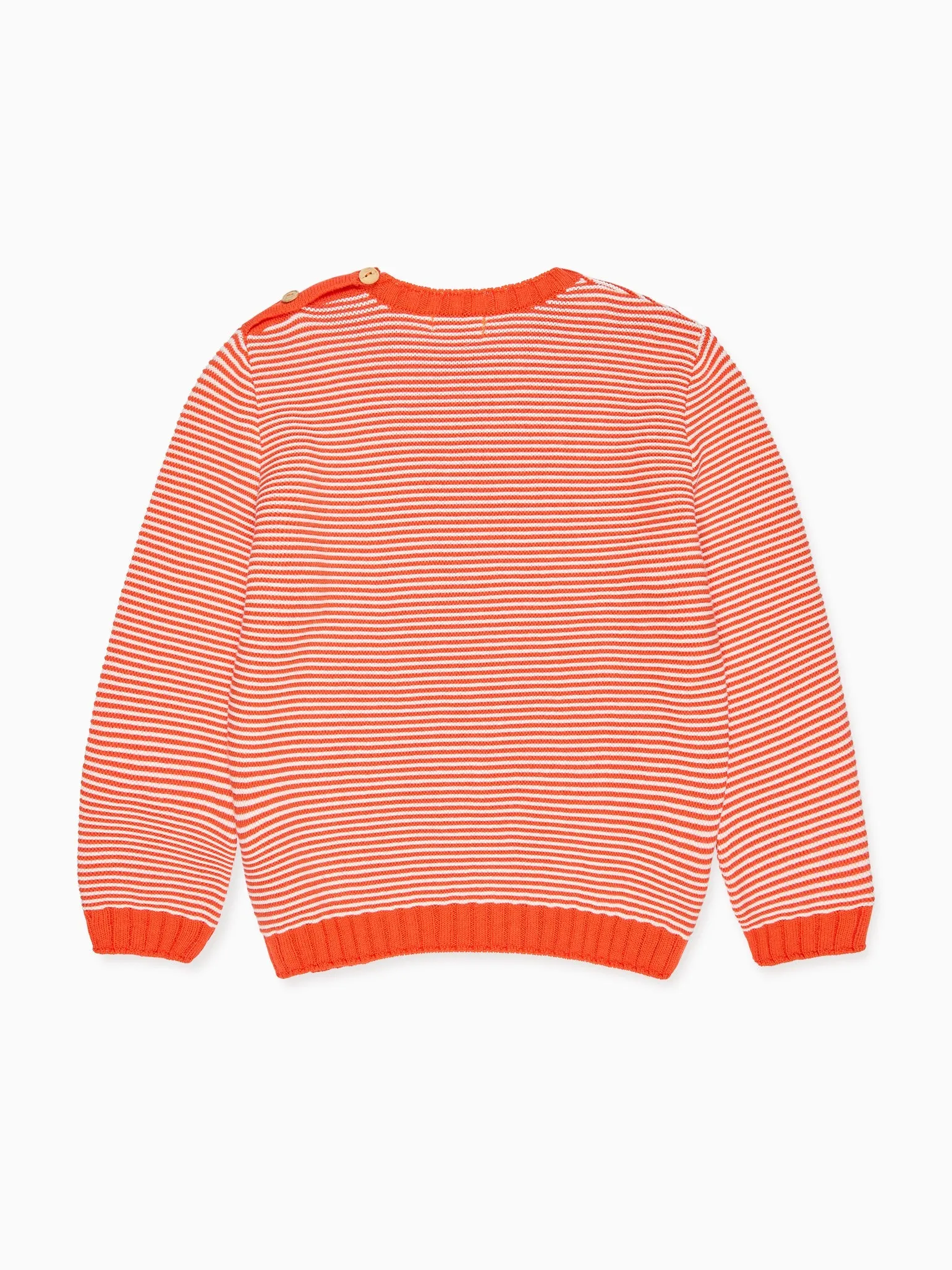 Coral Stripe Bromo Cotton Boy Jumper