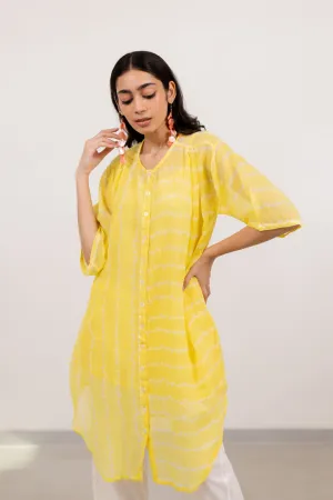 Corn Yellow Bandhej Tunic