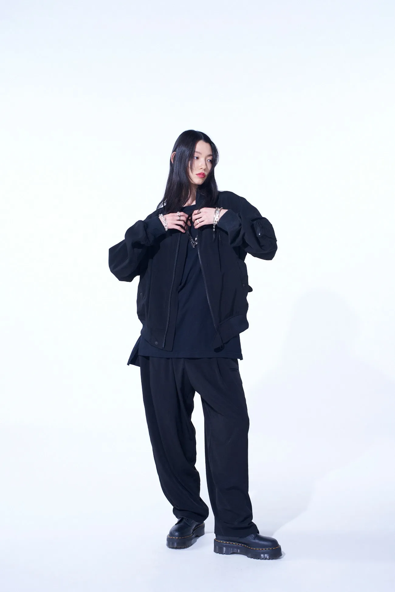 CREPE de CHINE SIde TUCK TROUSERS