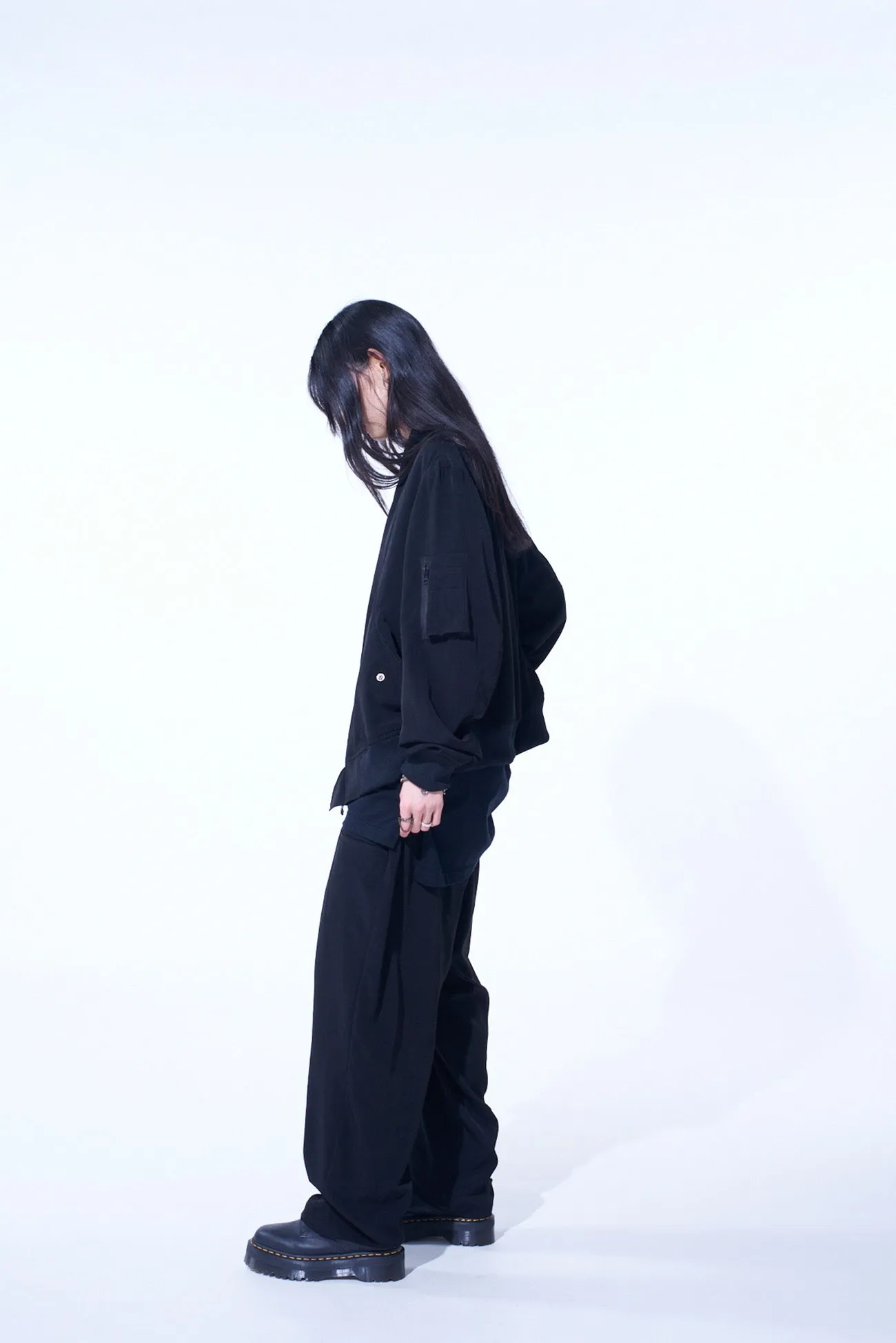 CREPE de CHINE SIde TUCK TROUSERS