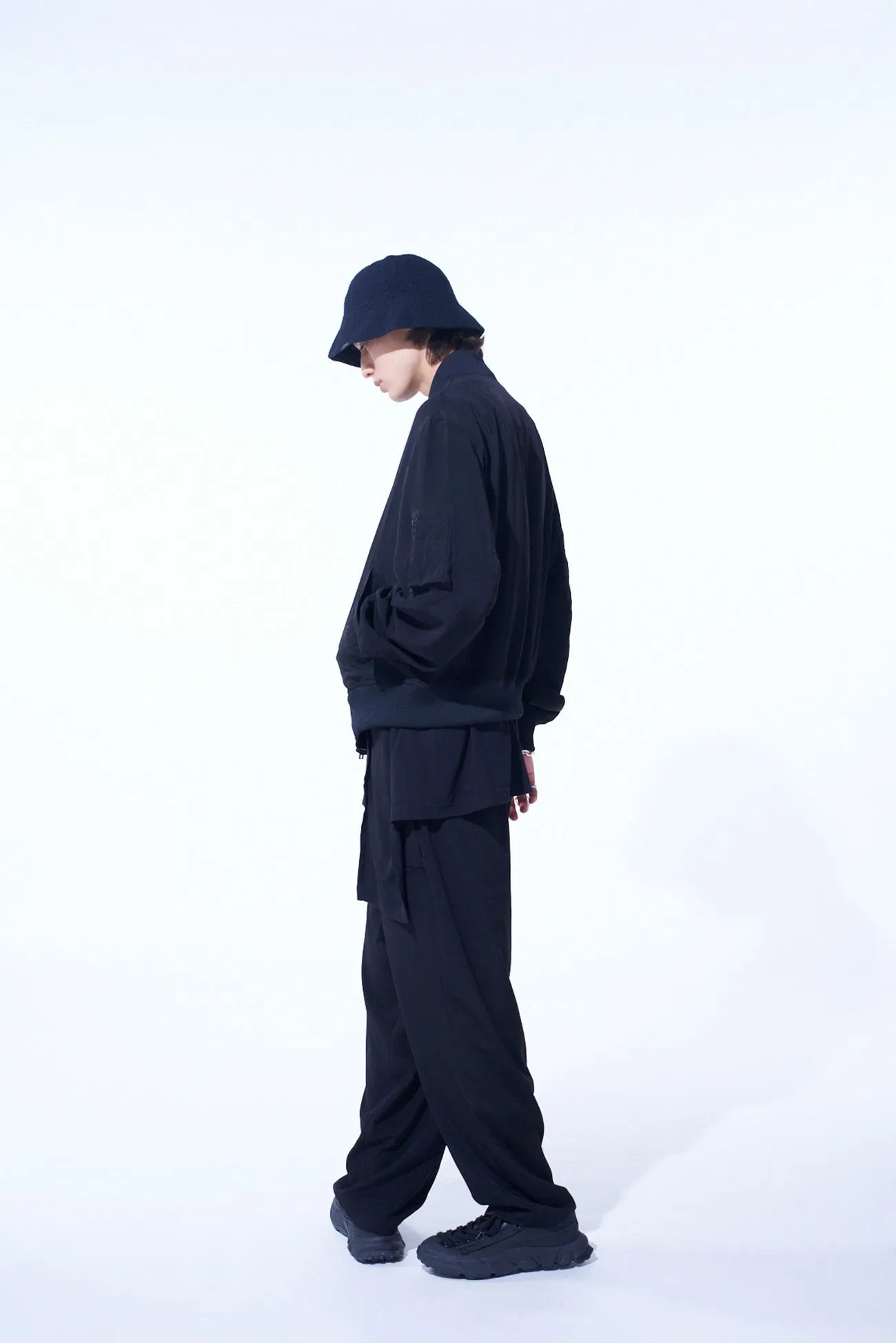 CREPE de CHINE SIde TUCK TROUSERS