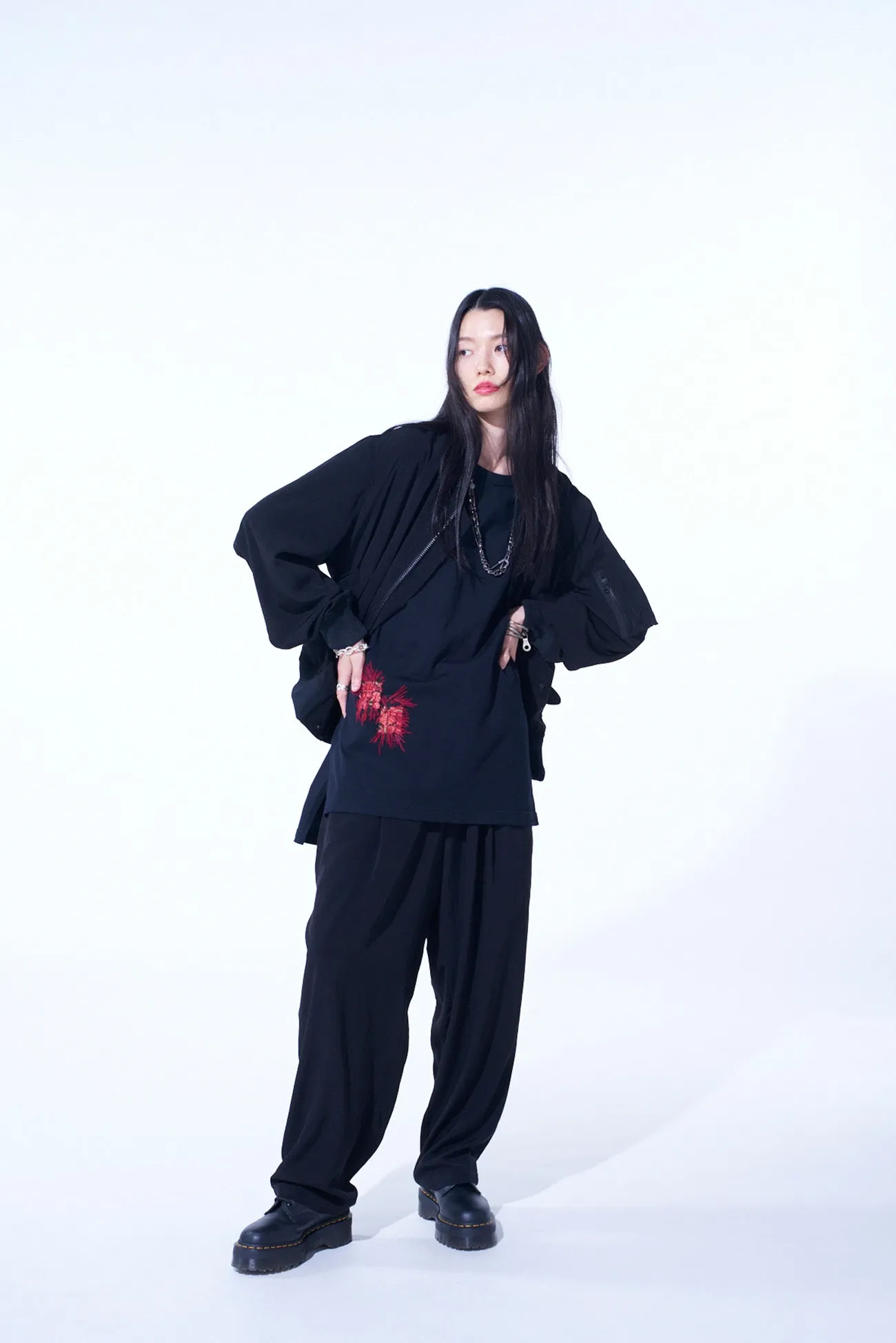 CREPE de CHINE SIde TUCK TROUSERS