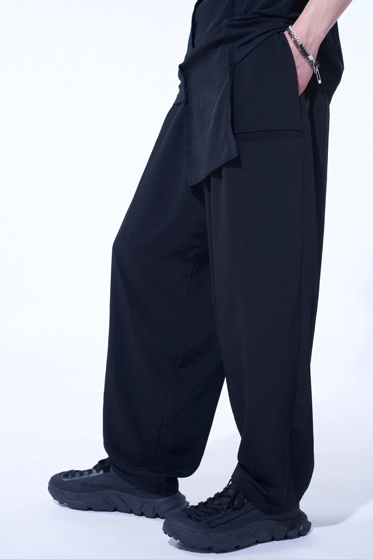 CREPE de CHINE SIde TUCK TROUSERS