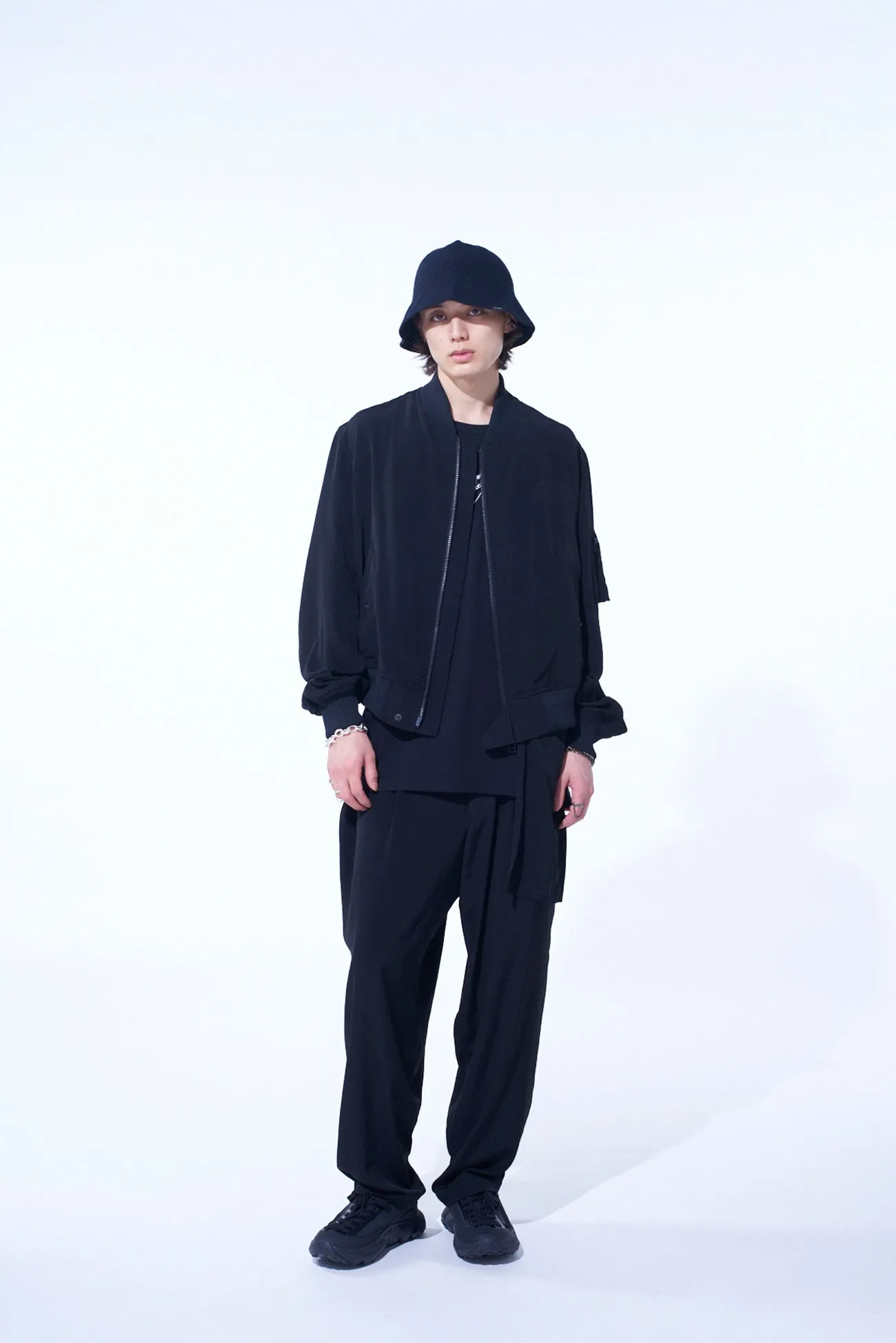 CREPE de CHINE SIde TUCK TROUSERS
