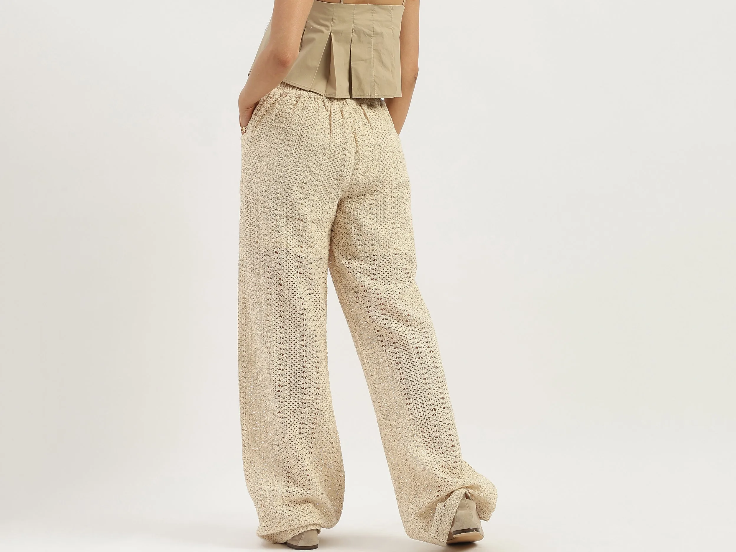 Crochet Wide Leg Fit Trousers