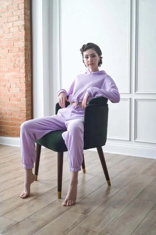 Crop Hoodie Tracksuit Set