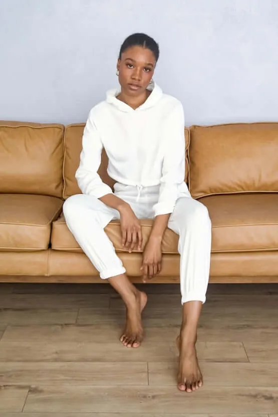 Crop Hoodie Tracksuit Set