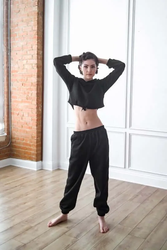 Crop Hoodie Tracksuit Set