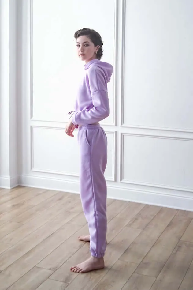 Crop Hoodie Tracksuit Set