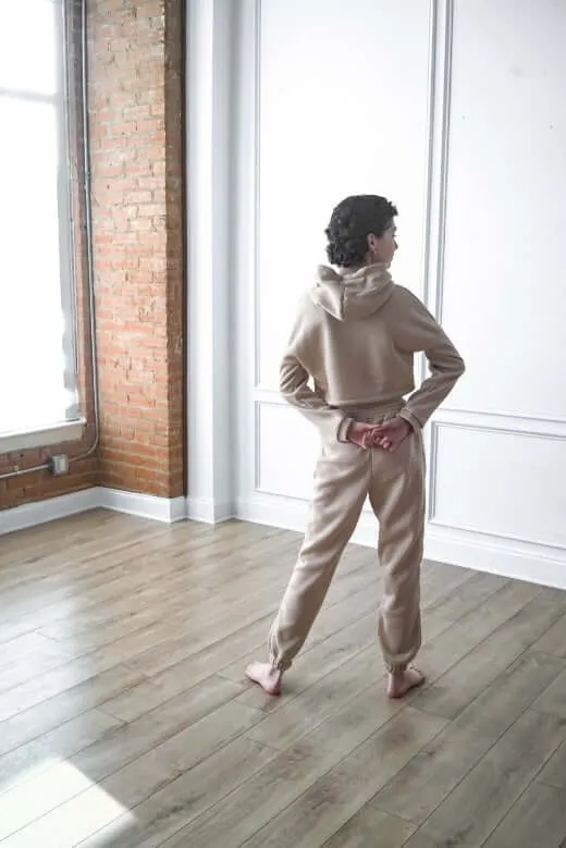 Crop Hoodie Tracksuit Set
