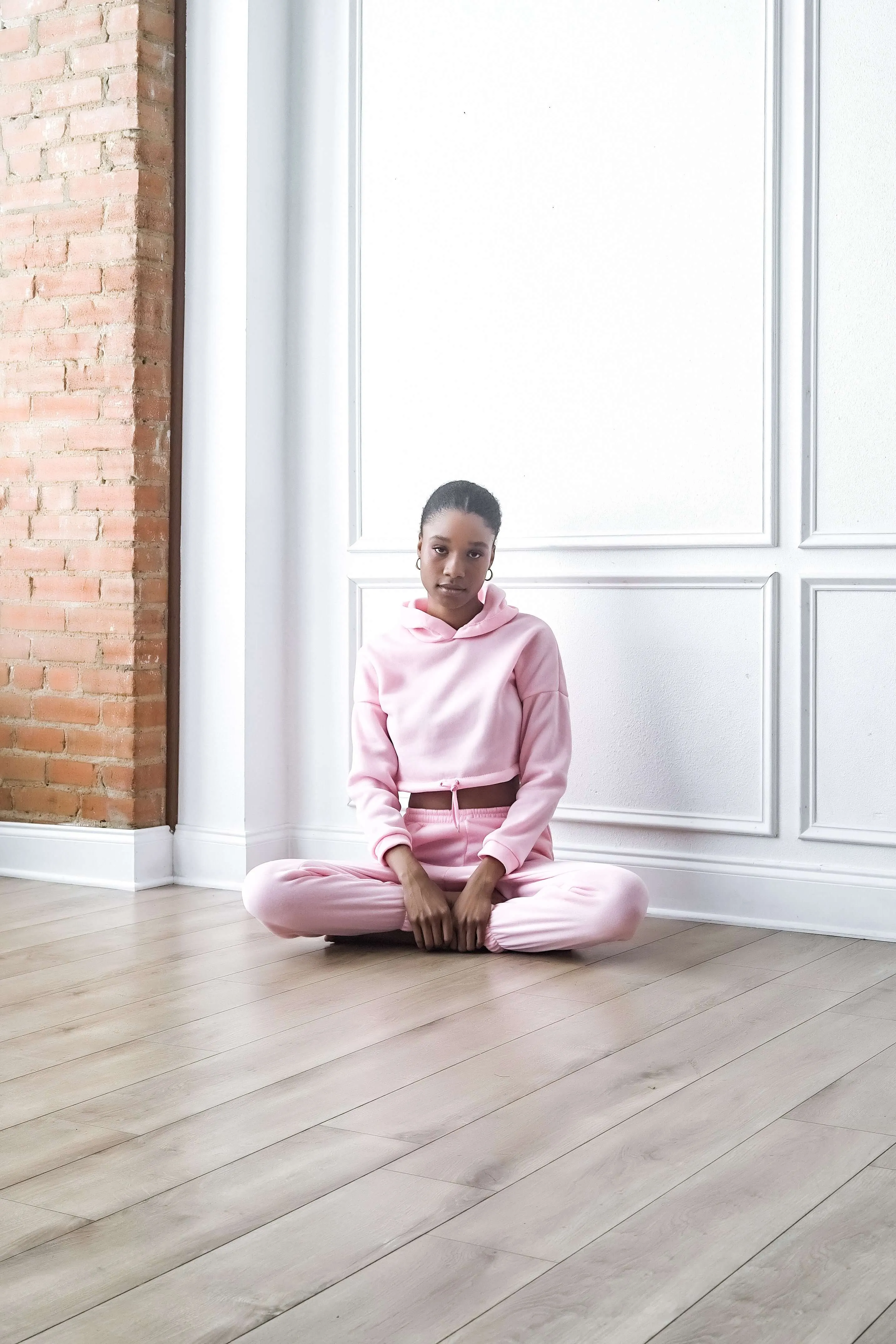 Crop Hoodie Tracksuit Set