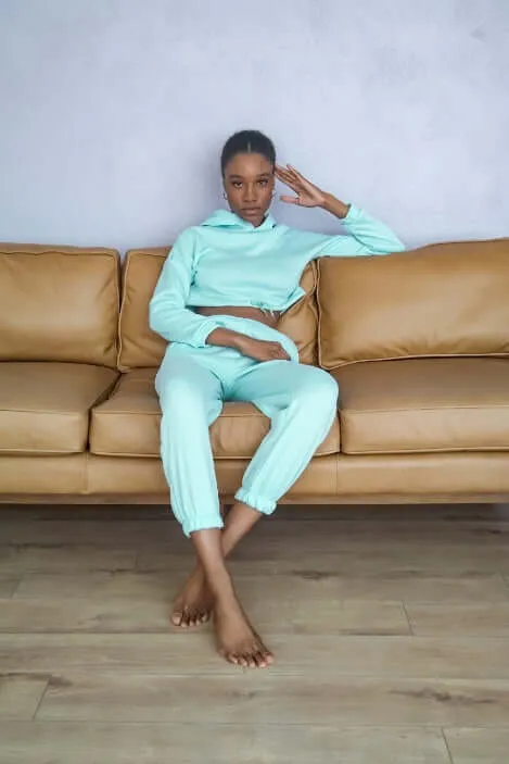 Crop Hoodie Tracksuit Set