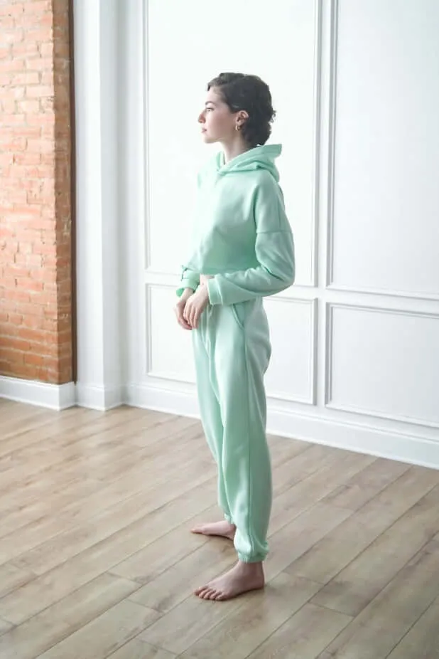 Crop Hoodie Tracksuit Set