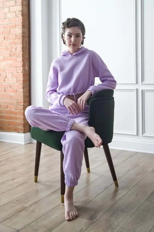 Crop Hoodie Tracksuit Set