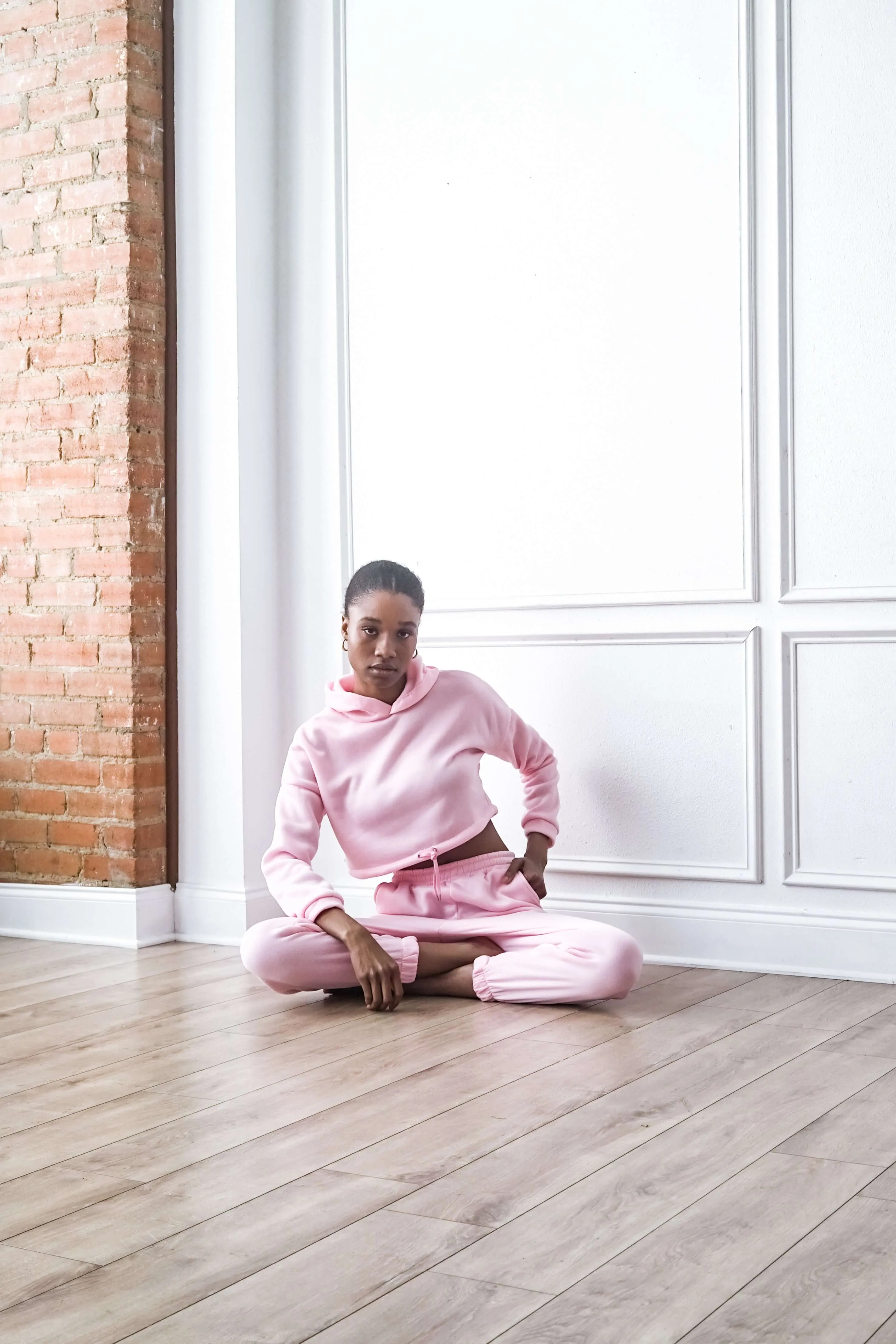 Crop Hoodie Tracksuit Set