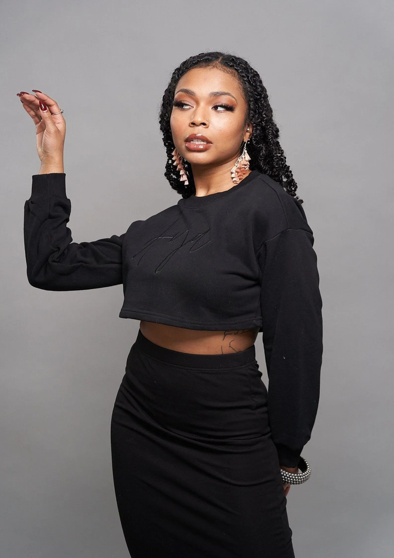 Damaris Crop Top Skirt Set
