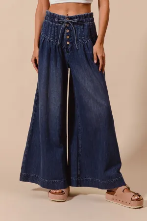 Dark Wash Wide Leg Pants