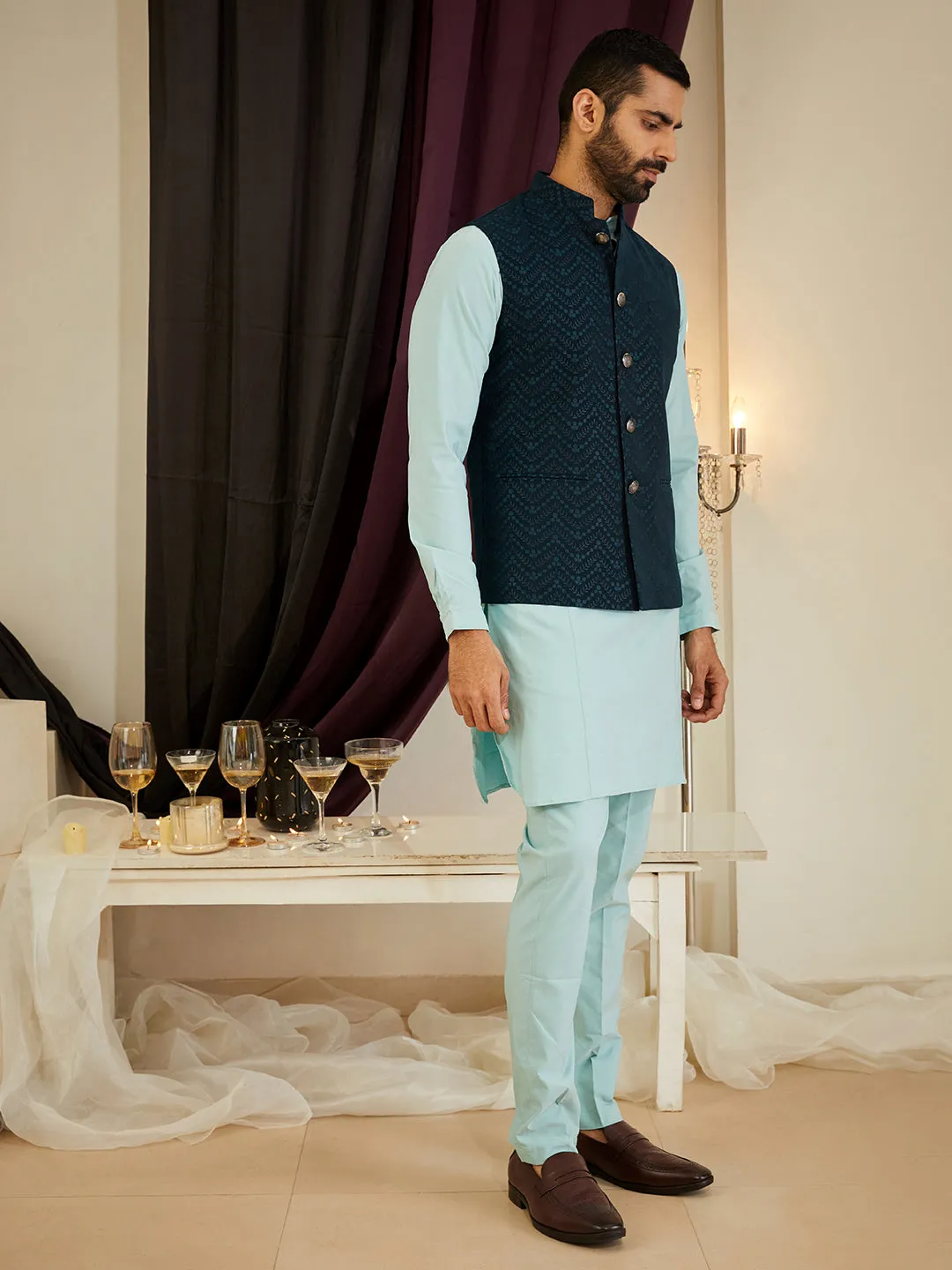 Deeper Green Nehru Jacket