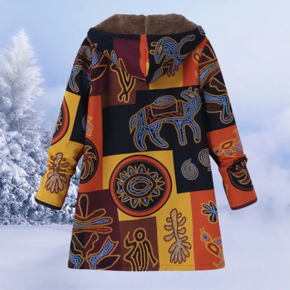 DIANA - FLORAL PRINT WINTER COAT