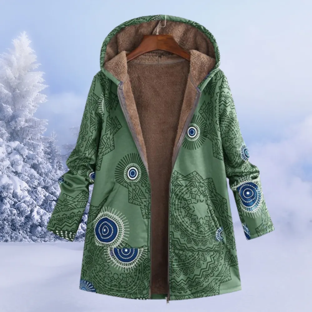 DIANA - FLORAL PRINT WINTER COAT