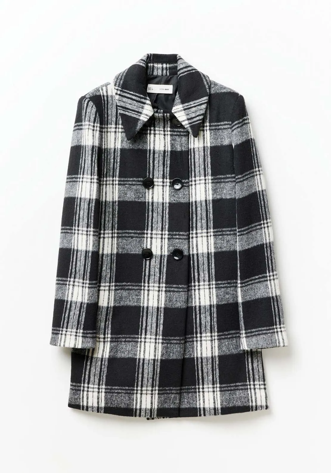 Double Breasted Coat - Black