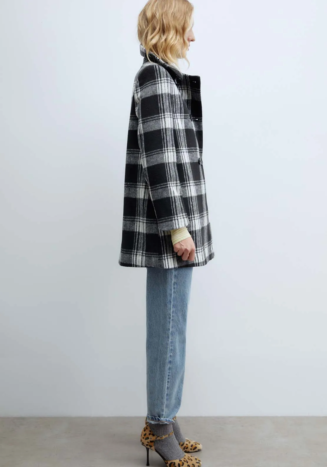 Double Breasted Coat - Black