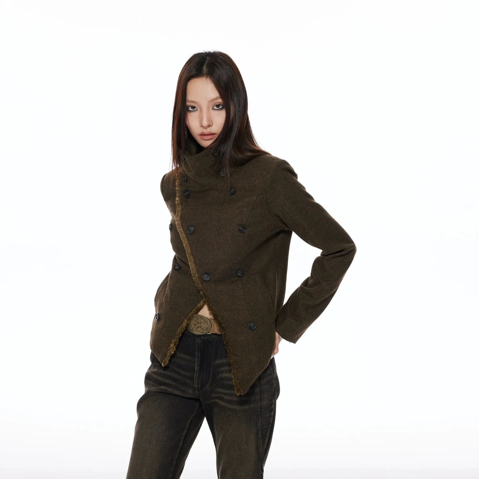 Double-Breasted Deconstructed Jacket