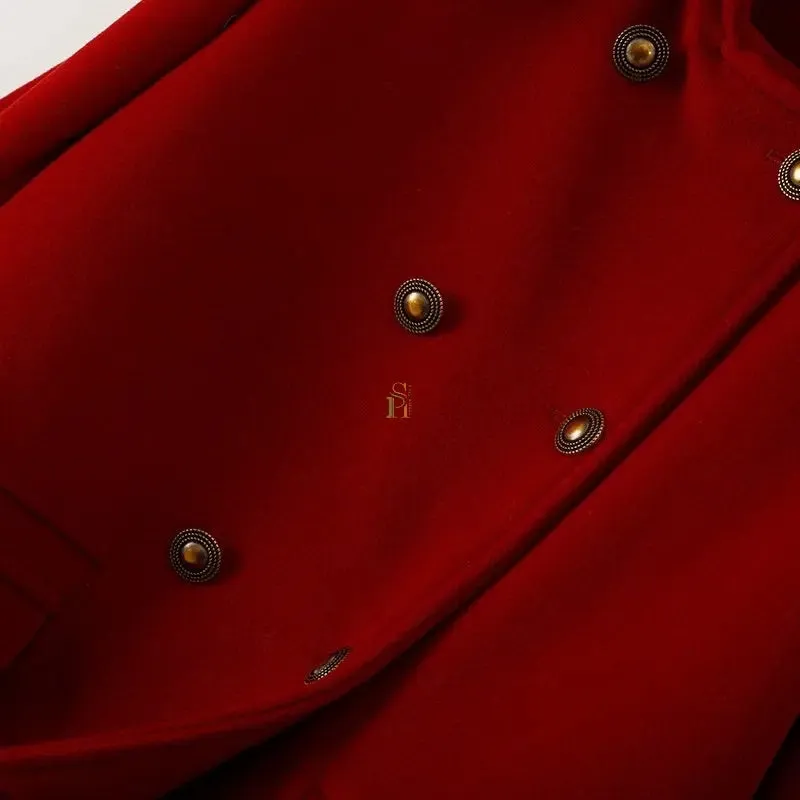 Double Breasted Wool Coat For Women