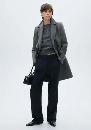 Double-breasted wool coat - Gray