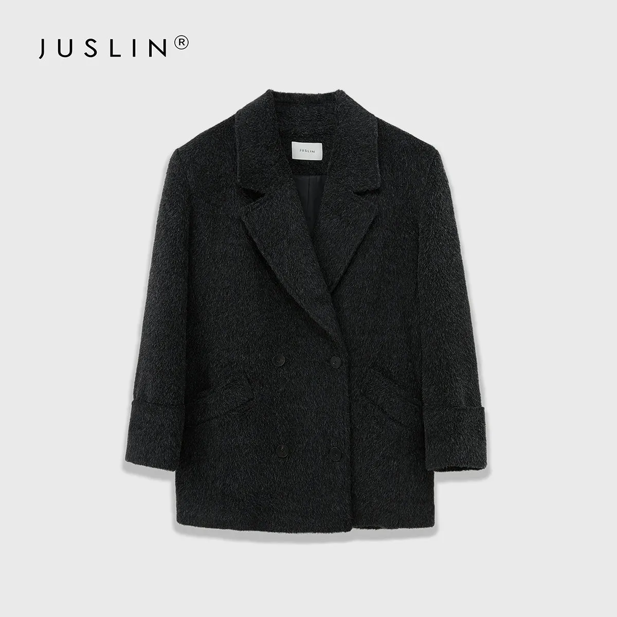 Double-Breasted Wool Coat