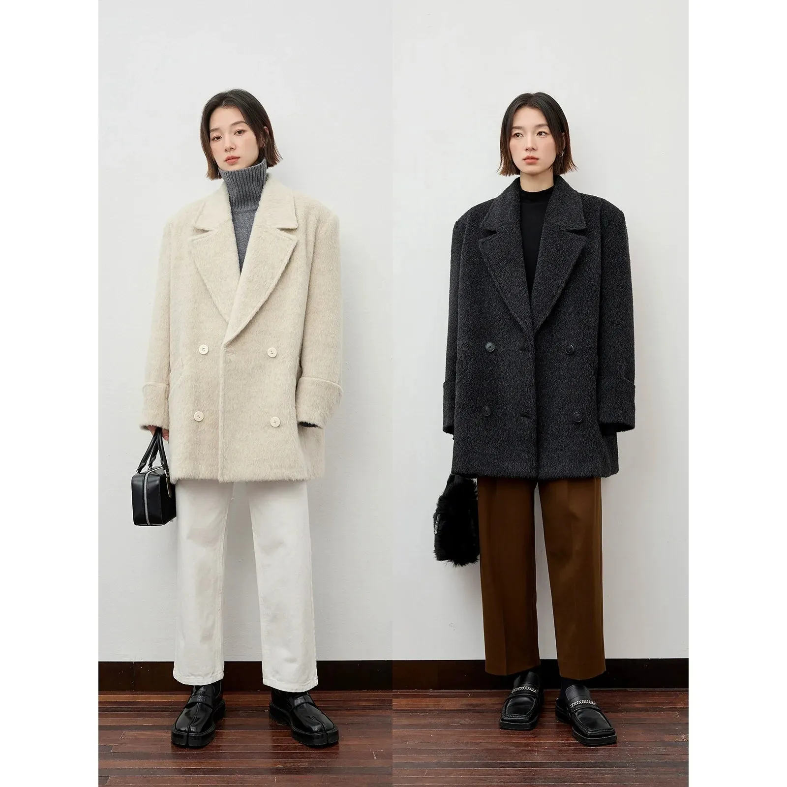 Double-Breasted Wool Coat