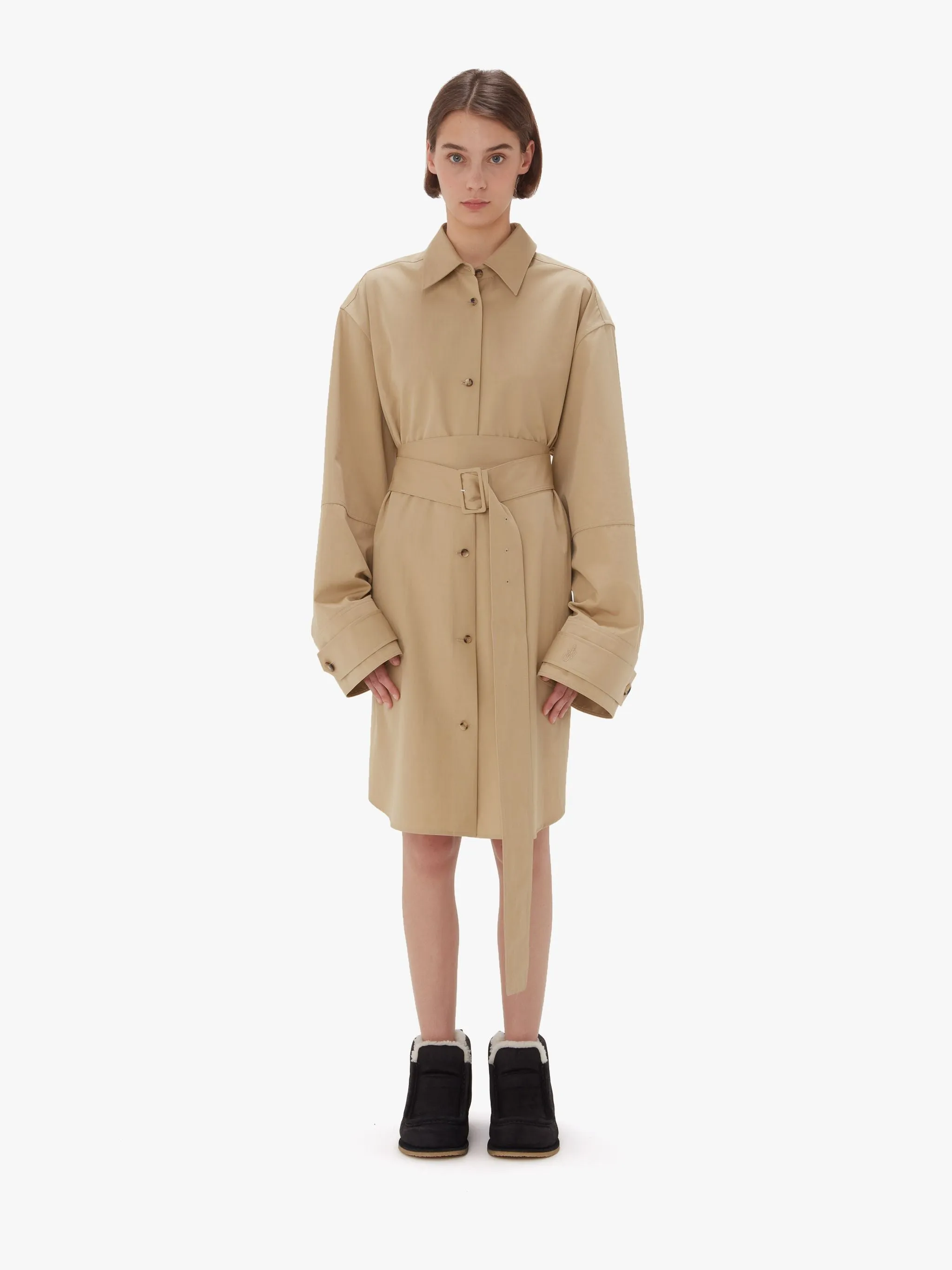 Double Wrap Trench Dress