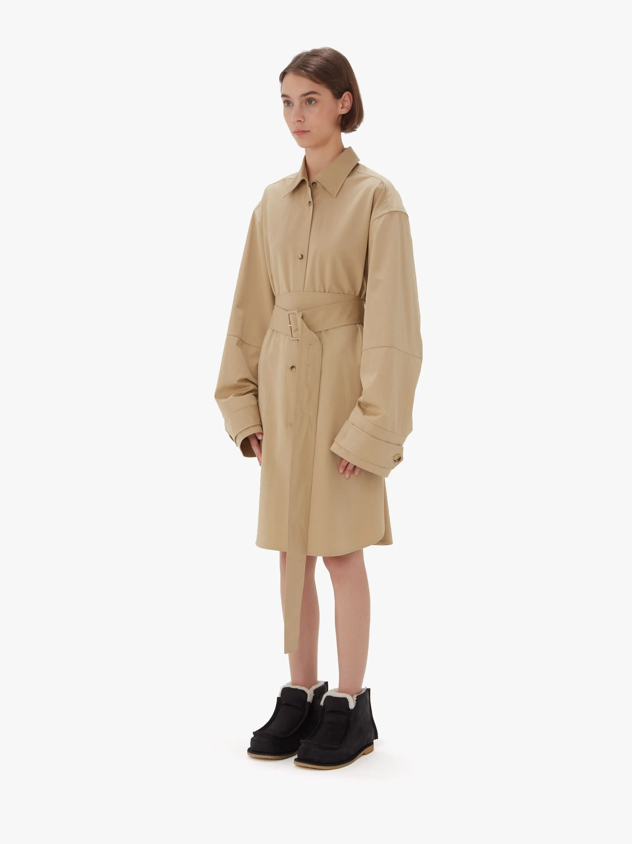 Double Wrap Trench Dress