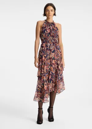 Elaine Dress (Port Wine Multi)