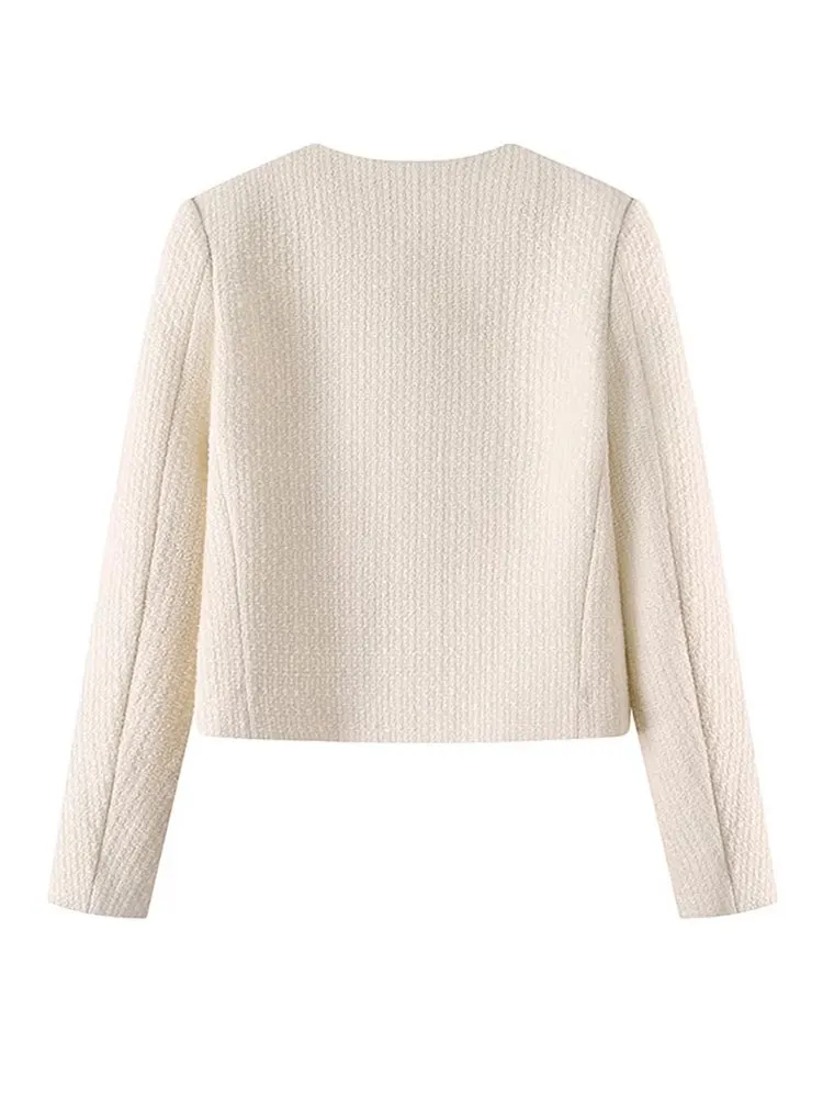 Elegant Buttons Long Sleeve Sweet Coat
