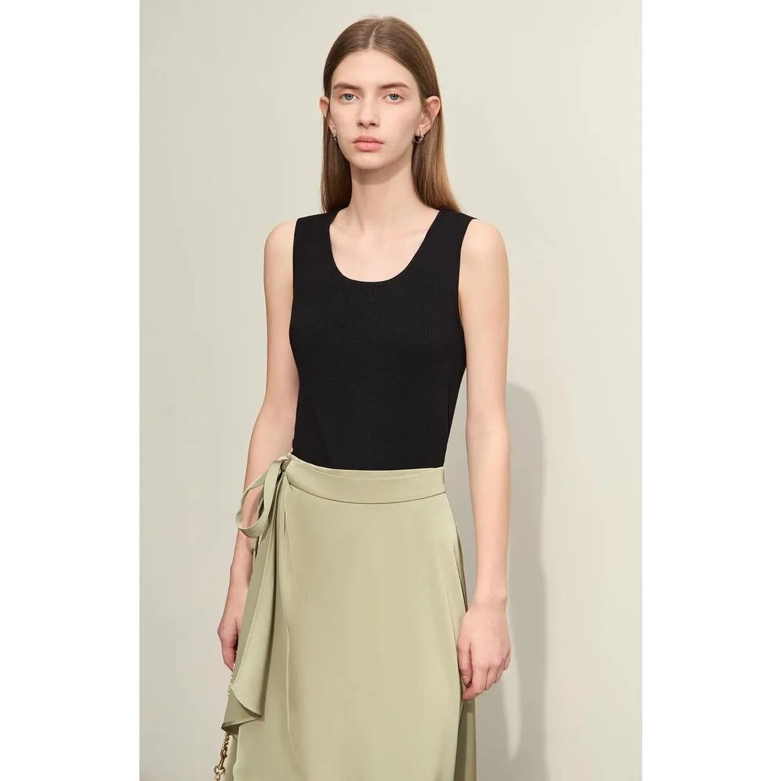 Elegant Summer Silk Camisole with Hollow Out Design