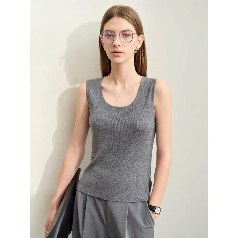 Elegant Summer Silk Camisole with Hollow Out Design