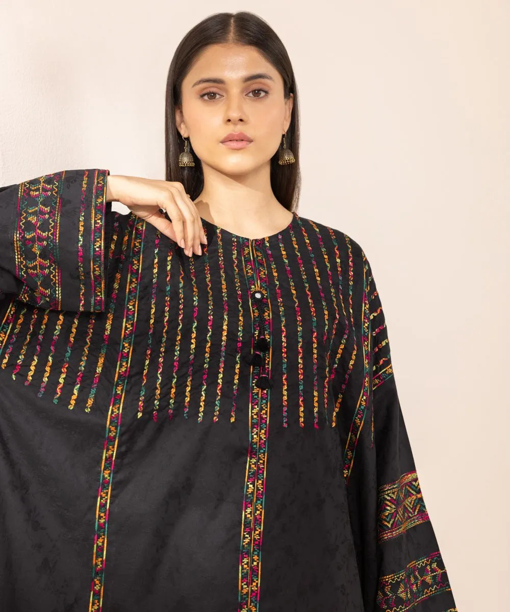Embroidered Cotton Jacquard Shirt