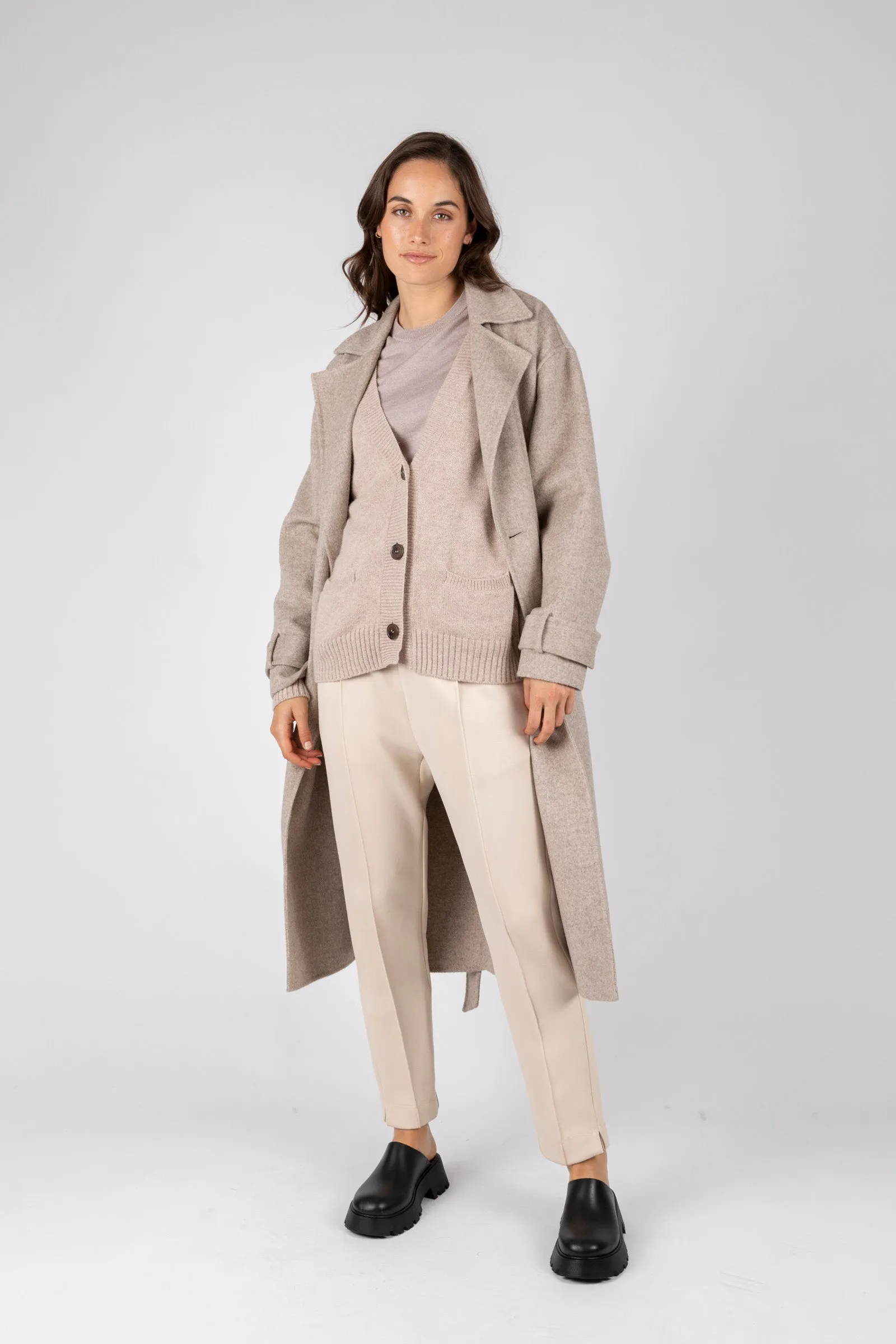 Equinox Hooded Coat - Stone