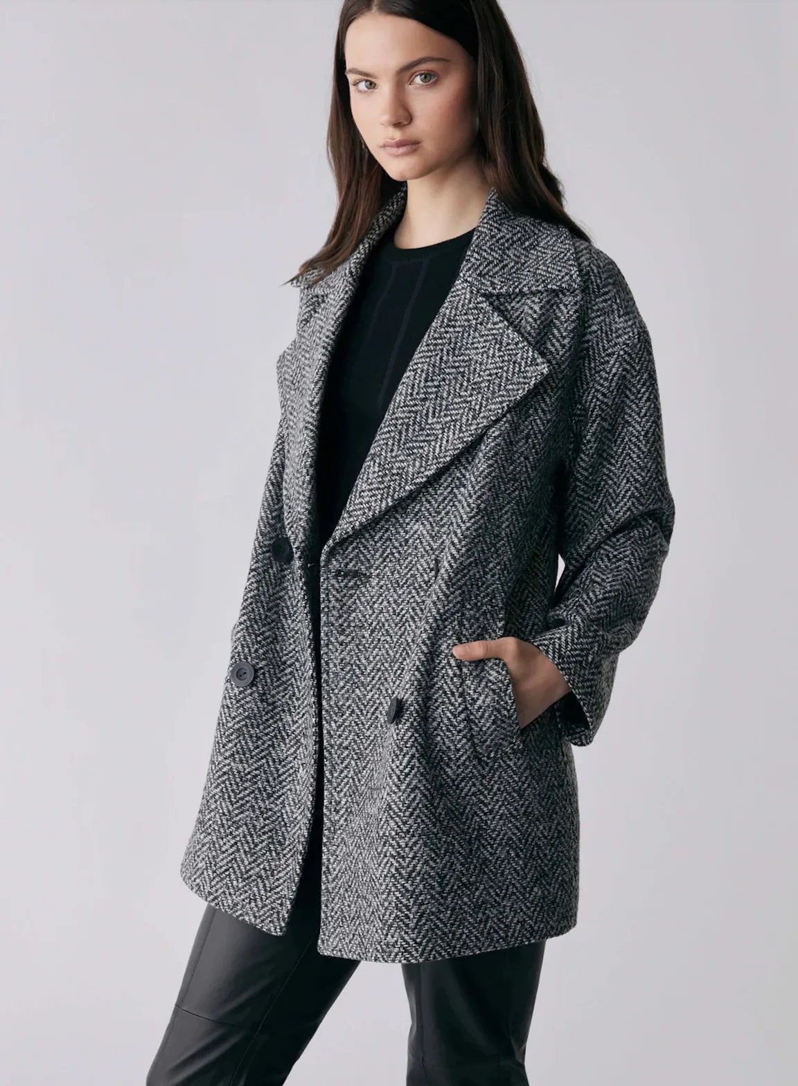 ESMAEE Ace Blazer Coat - Herringbone