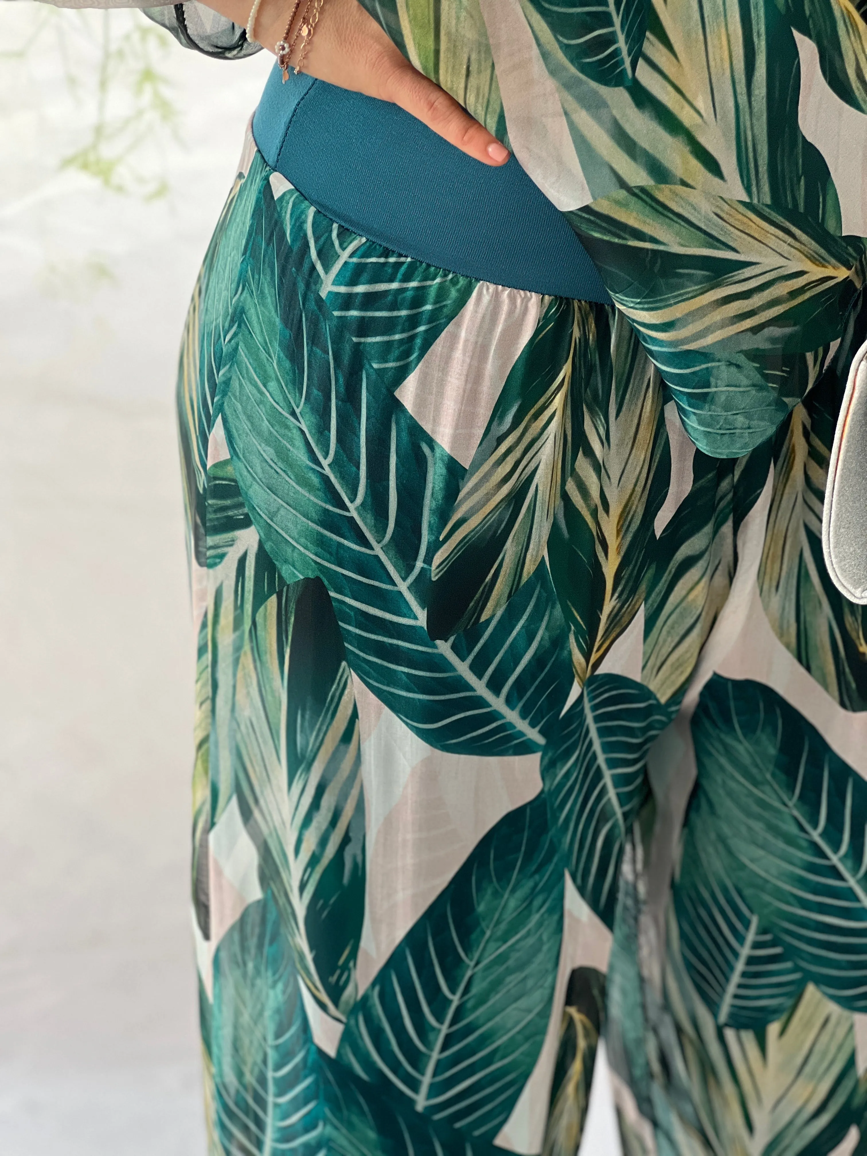 Fort Leaf Silk Pants