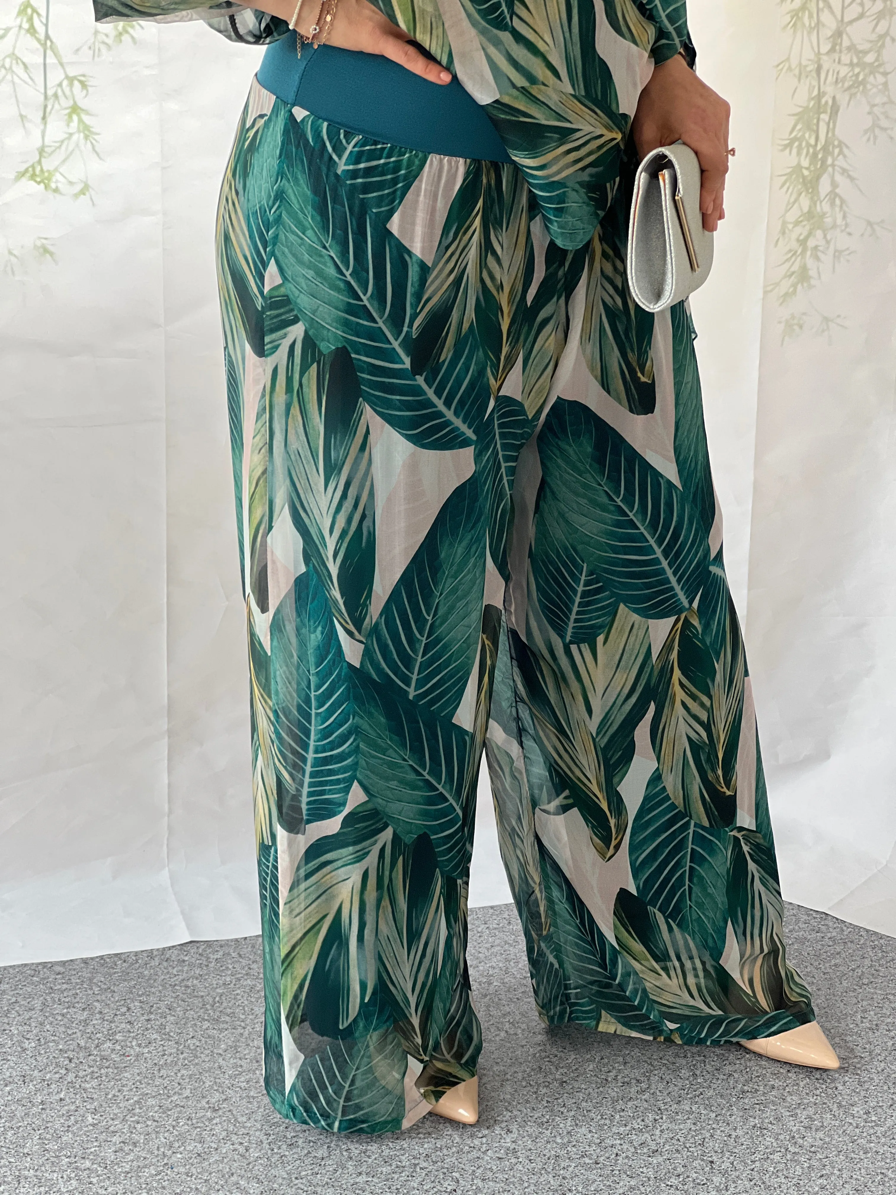 Fort Leaf Silk Pants