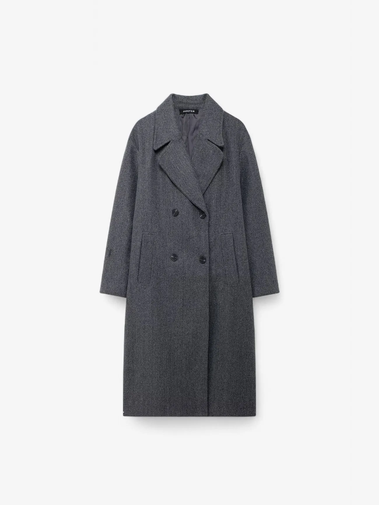 Foxes | Classic Double Breasted Long Casual Overcoat