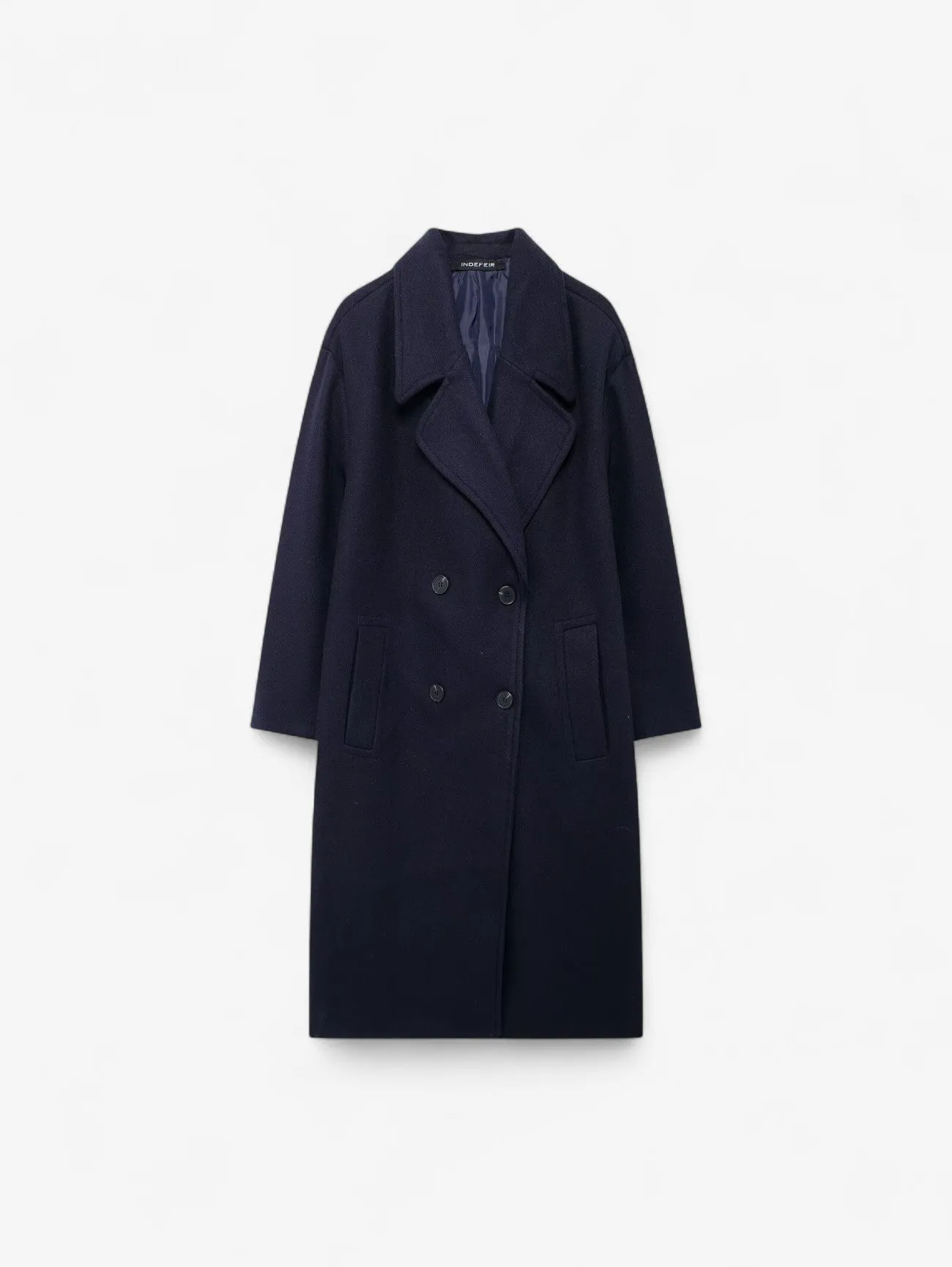 Foxes | Classic Double Breasted Long Casual Overcoat